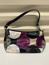 Satin Multicolored Coach Purse