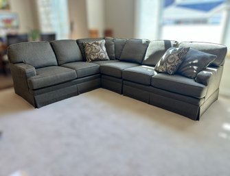 Beautiful Woodleys Fine Furniture Sectional W/ Matching Pillows