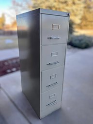 Grey Metal 4 Drawer File Cabinet 1 Of 2