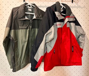 Green Columbia Windbreaker Size M And Colombia Core Interchange Sportsware Size M