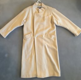 Beautiful Vintage Cream 100 Percent Wool Peacoat