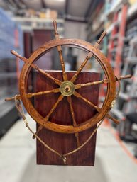 Awesome Boat Ship Steering Wheel W/ Stand