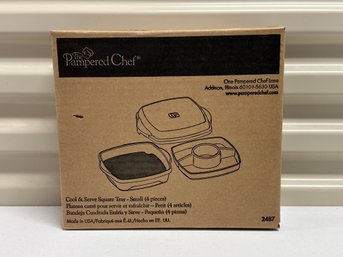 Pampered Chef Cool And Serve Square Tray - Small 4 Pieces