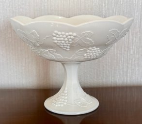 Harvest Grape Milk Glass Indiana Glass Compote