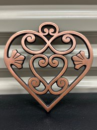 Pampered Chef Rose Gold Heart Trivet - Lot Of 2