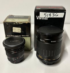 Vivitar 500mm Mirror Lens & Vivitar Basic Wide Angle Lens 28mm