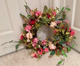 Beautiful Pink Floral Wreath