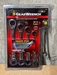 Unopened Gearwrench 5pc Ratcheting Combination Wrench Set