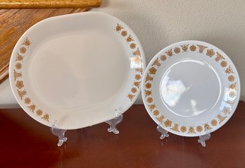 Vintage Butterfly Gold Corelle Serving Platters - Set Of 6