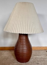 Unique Brown Pottery Table Lamp