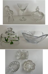 Beautiful Collection Of Candy Dishes, Mikasa Dishes, And Vintage Cake Dome