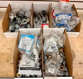 Lot Of Hardware, Compression Connectors, Ground Rods, Conduit Clamps, And More - Lot 1