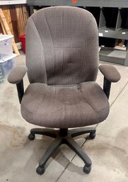 Grey Swivel Cushion Office Chair