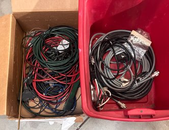 Assortment Of Misc Cords, Extension Cords, And More