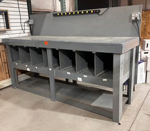 Large Gray Workbench W/ Compartments