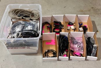 Huge Lot Of Video And Computer Cables