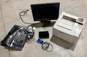 Lot Of Keyboards, Printer, Monitor, Tablets And More