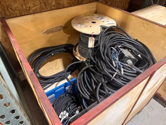 Huge Lot Of Electrical Cable And Spool Of Electrical Cable