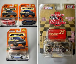 Racing Champions 10 Year Anniversary Hendrick 25 Collectors Car And 3 Matchbox Cars