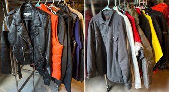 Various Men Vests And Jackets Sizes Large To XLarge