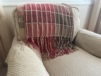 Over Sized Cozy Soft Knitted Fringed Throw Blanket