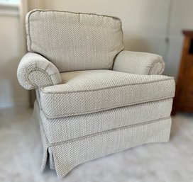 Beautiful Cream Colored Oversized Cushioned Sofa Chair 1 Of 2