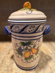 Gorgeous Italian Style  Lemon Berry Canister