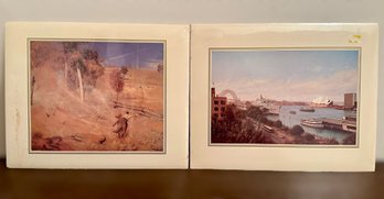 Wonderful Limited Print Of Robert's 'breakaway' And  'quayside Sydney' Framed Print -lot Of 2