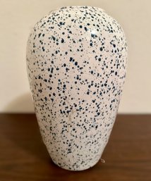 White And Blue Speckled Decorative Vase
