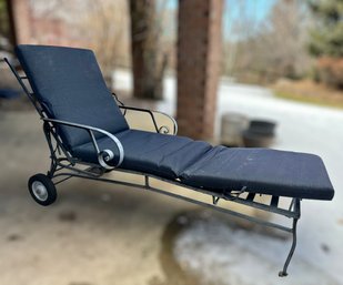 Elegant Outdoor Chaise Lounger With Wheels For Easy Transport