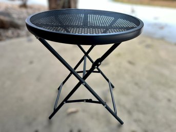 Black Outdoor Folding Garden Table/side Table