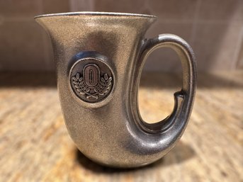 Vintage Pewter Horn Shaped Drinking Mug