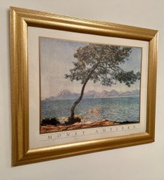 Beautiful Antibes, 1888 By Claude Monet Print In A Gorgeous Golden Frame