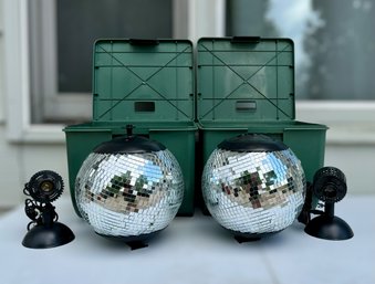 Disco Balls W/ Traveling Cases - Lot Of 2