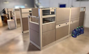 Office Cubicle Set Up W/ 8 Cubicles And Extra Parts