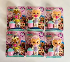 Cute Collection Of Small Cry Baby Dolls W/ Magic Tears - Lot Of 6