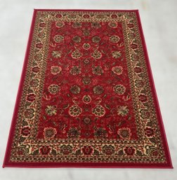 3'4' X 4'10' Ottomanson Ottohome Floral Red Rug