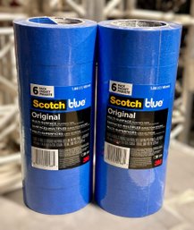 Brand New 6 Pack Scotch Blue Original Painters Tape - 12 Rolls Total