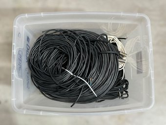 Large Assortment Of DMX Cables W/ Connectors Includes Plastic Container