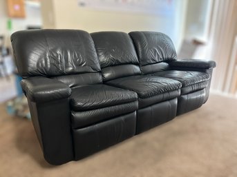 Black Reclining Leather Couch