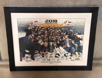 Framed Eagles 2018 Echl Kelly Cup Champions Poster W/ Signatures