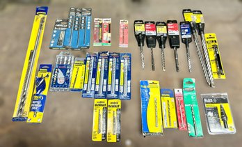 Great Assortment Of Drill Bits W/ Varying Sizes And Types