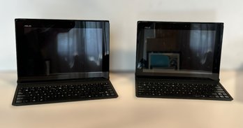 Great Set Of Asus Tablets With Support Keyboards - Lot Of 2 Tablets