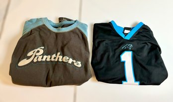 Carolina Panthers Large Mens Jersey Cam Newton #1 & XL Mens Long-sleeve T-shirt