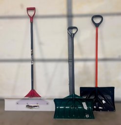 Assortment Of Various Snow Shovels - Lot Of 3