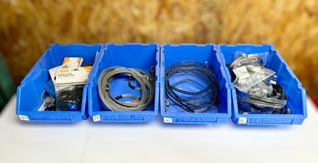 Assortment Of Stainless Steel Hose Clamps, Steel Rope, & Bungee Cords W/ Toggle Balls