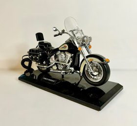 Stunning Harley Davidson Black Motorcycle Telephone