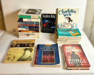 Amazing Assortment Of Books W/ Stephen King, Karen Kingsbury, Garfield, Edgar Allen Poe, Shakespeare, & More