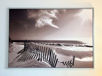 Huge Black & White Canvas Print Of Bronze Beach II By Malcom Sanders