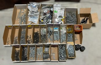 Great Assortment Of Tool Accessories W/ Hex Head Screws, Lag Screws, Hinges, Wheels, Washers, & More - 2 Of 2